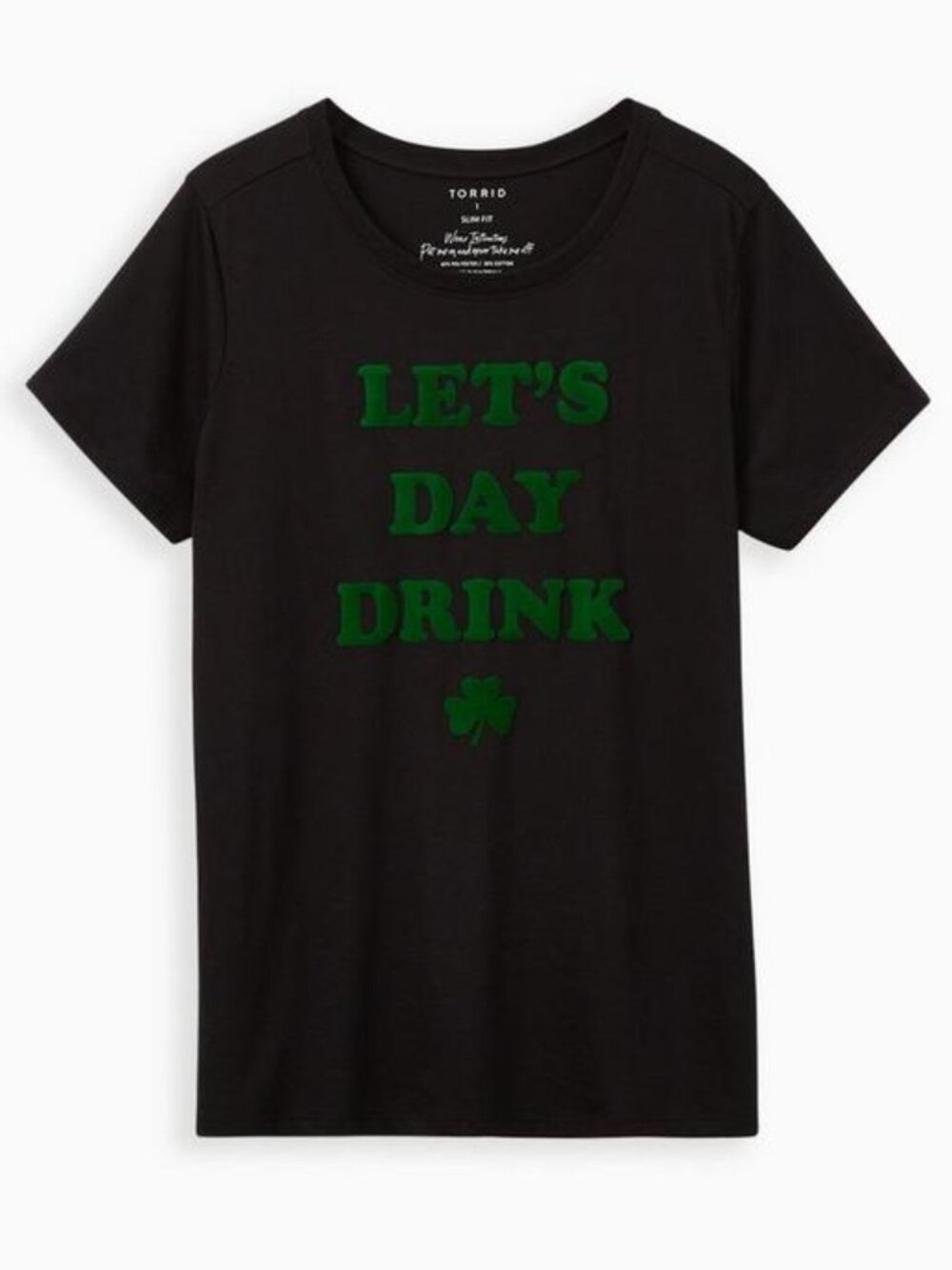 Torrid Plus Size Let's Day Drink Slim Fit Crewneck Tee Size 4X
